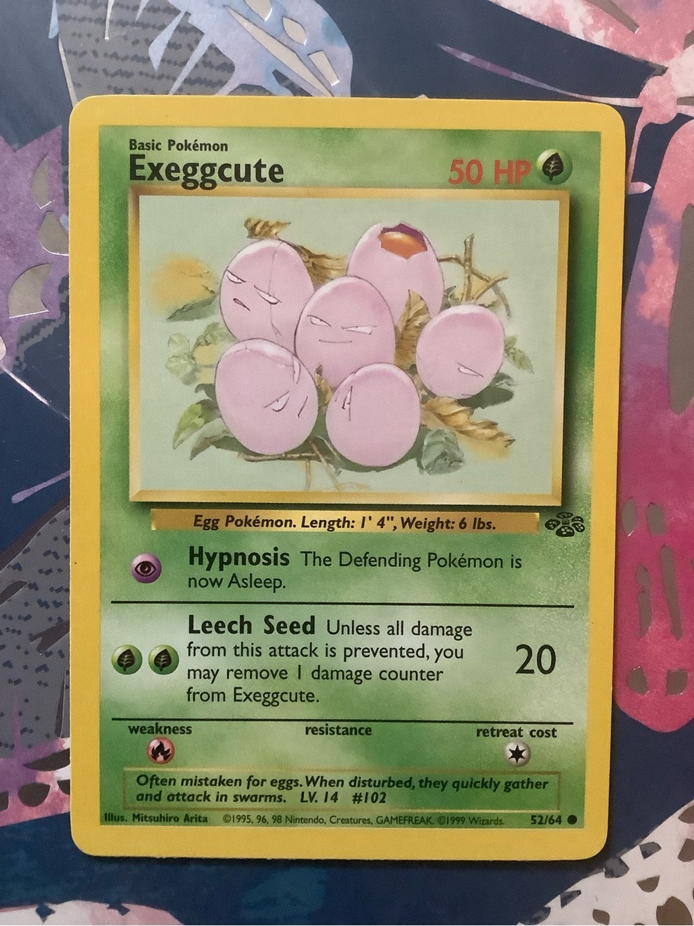Exeggcute Pokemon Trading Card Pokemon Original Exeggcute Card